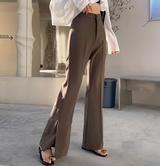 Women Summer Thin Retro High Waist Drape Straight Mopping Pants Loose Casual Suit Pants